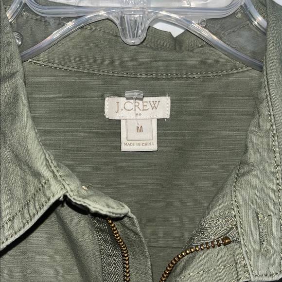 J. Crew Olive Green 1/4 zip Popover Shirt size M - Picture 5 of 8